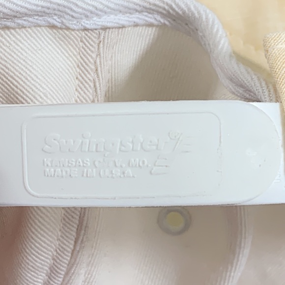 Vintage Pickering Snapback Hat Mens Adjustable White Green Patch Swingster USA - Picture 16 of 16